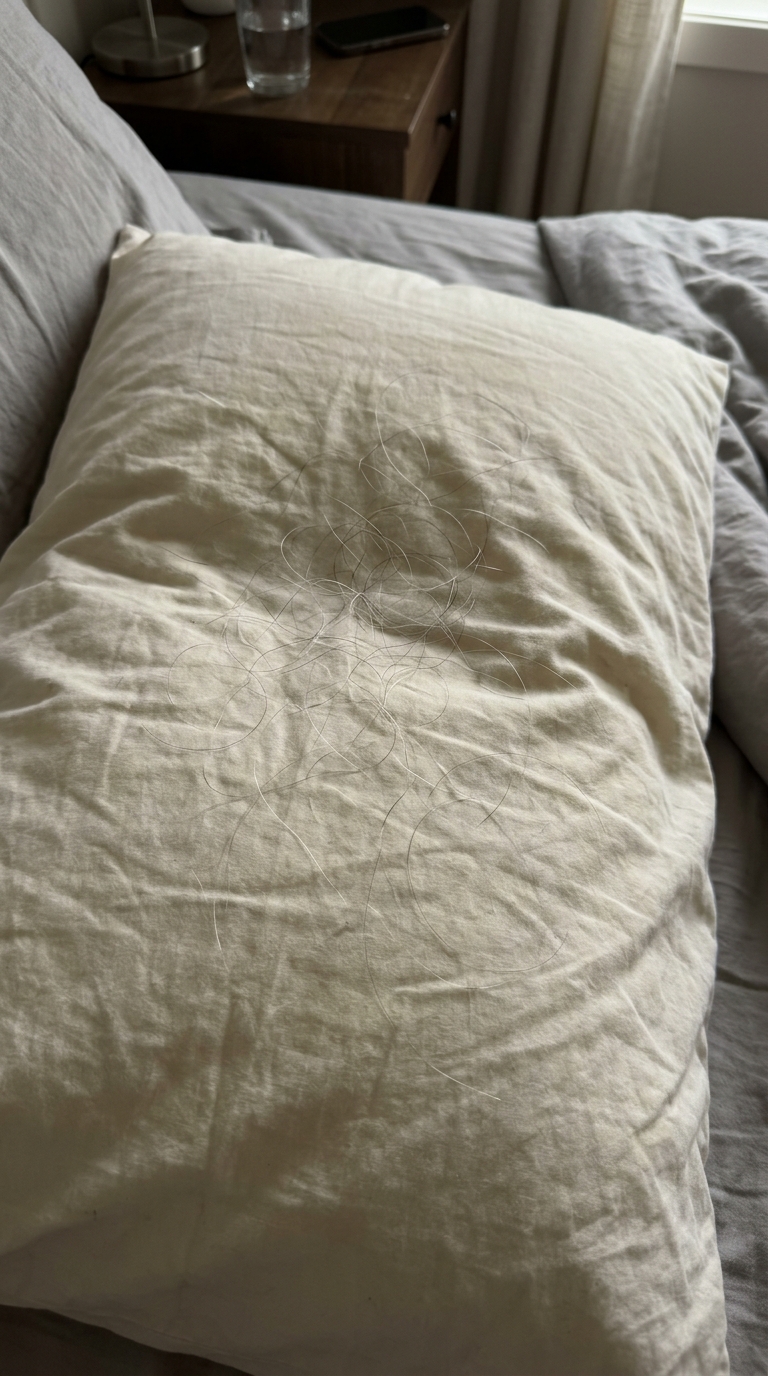 Hair loss on pillow