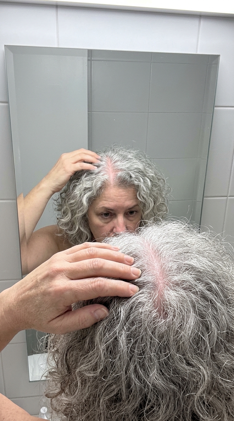 Widening part visible in mirror