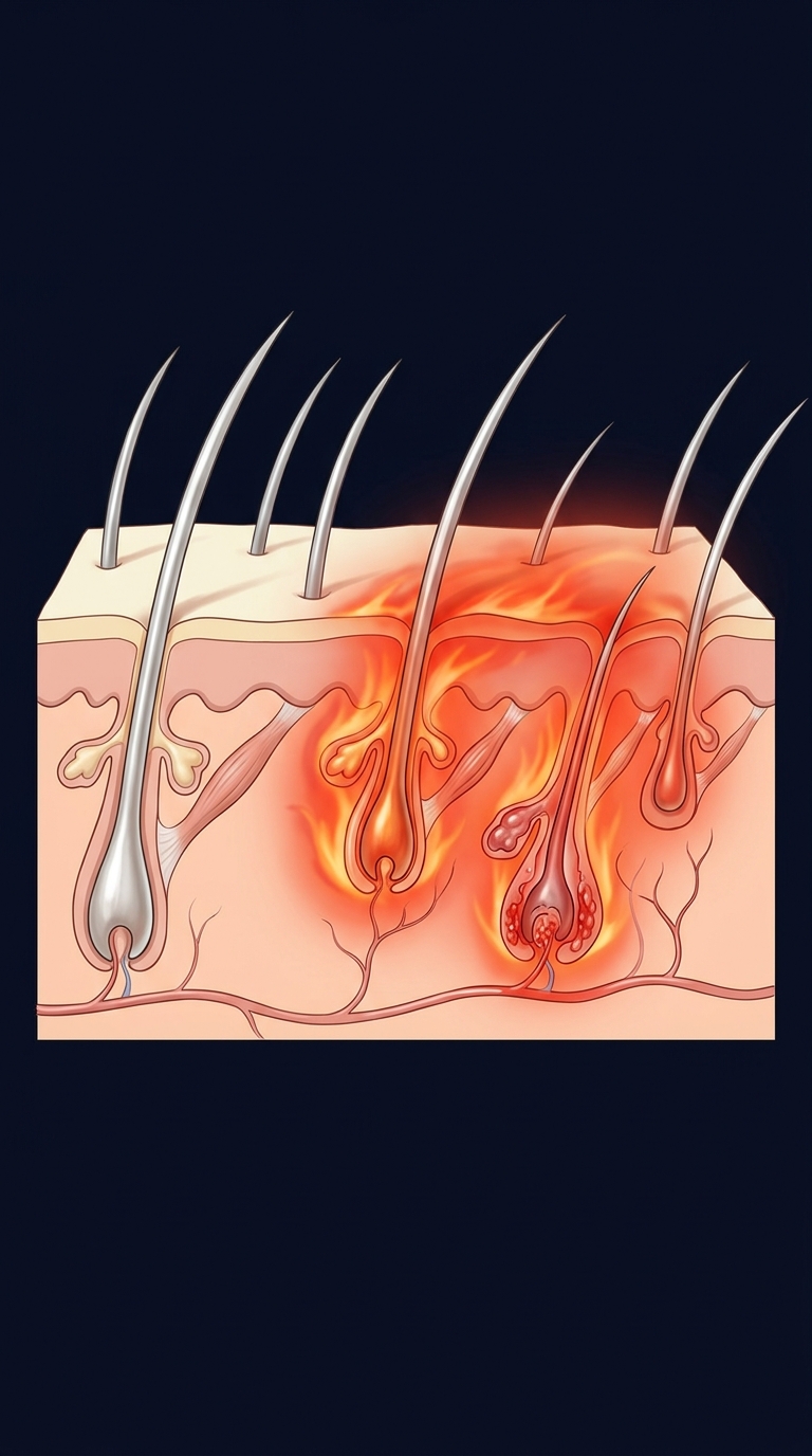 Inflammation and hair loss cycle