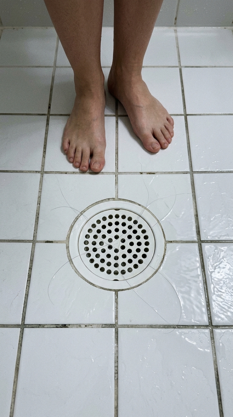 Shower with less hair loss